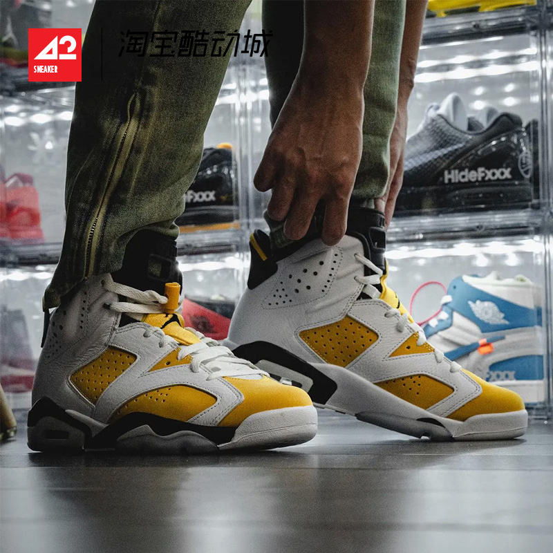 现货42运动家 Air Jordan 6 AJ6 白黄 高帮复古篮球鞋 CT8529-170 运动鞋new 篮球鞋 原图主图