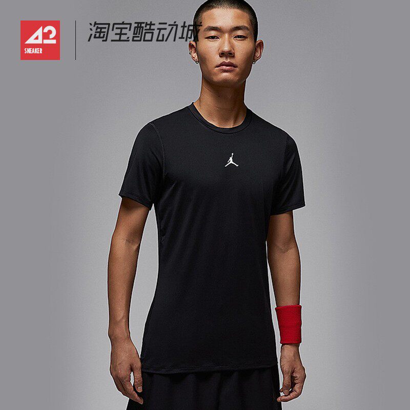 42运动家 Jordan Dri-Fit速干短袖T恤跑步运动紧身上衣HV4100-010