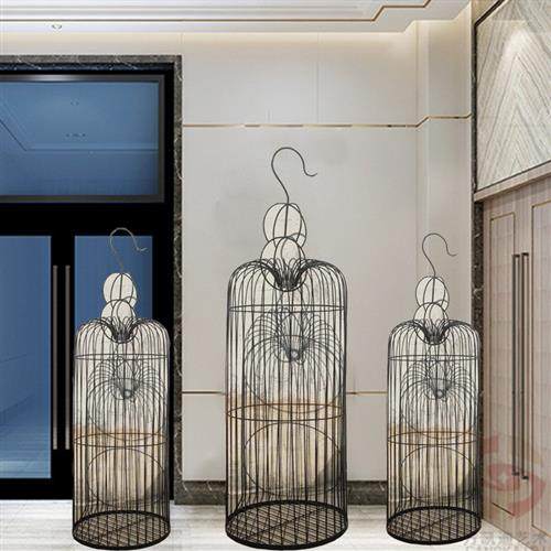简约铁艺金属鸟笼工艺品样板房酒店会所玄关大厅装饰小品艺术摆件,家居饰品,装饰摆件,淘宝优惠券,粉丝福利购,淘宝优惠卷