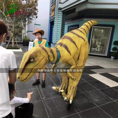定制仿真恐龙表演衣服迅猛龙皮套景区舞台影视表演道具引流