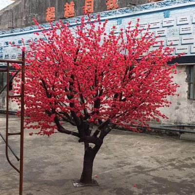 仿真桃花树樱花树人造假桃树枝景点假树观赏庭院仿真植物树假桃树