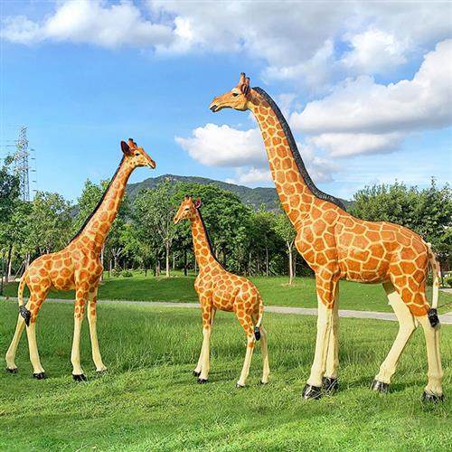户外大型仿真长颈鹿雕塑动物玻璃钢幼儿园林景观小品装饰落地摆件,家居饰品,装饰摆件,淘宝优惠券,粉丝福利购,淘宝优惠卷