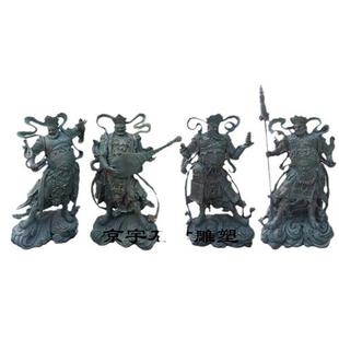 玻璃钢四大天王佛像雕塑铸铜四大金刚雕像神话人物护法神像摆件