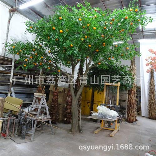 仿真水果树橙子树影楼拍摄舞台道具橘子树假植物摆件大型仿真树