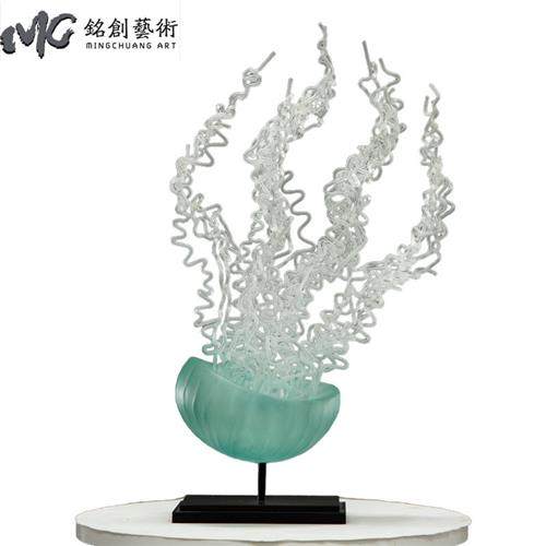 酒店前台八爪鱼创意摆件透明树脂软装饰品售楼部大堂玄关工艺品,特色手工艺,其他特色工艺品,淘宝优惠券,粉丝福利购,淘宝优惠卷