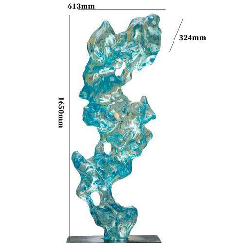 客厅装饰品雕塑摆件现代艺术透明树脂太湖石家居玄关装饰落地摆件,家居饰品,落地摆件,淘宝优惠券,粉丝福利购,淘宝优惠卷
