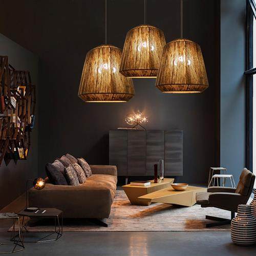 北欧简约吊灯复古餐厅创意吊灯酒吧吧台咖啡厅单头麻绳吊灯,家装灯饰光源,客厅吊灯,淘宝优惠券,粉丝福利购,淘宝优惠卷