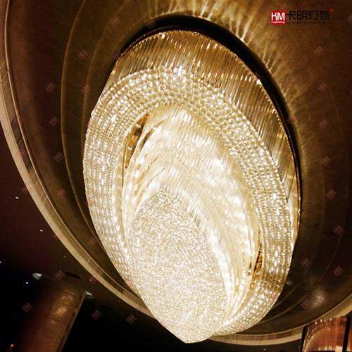 现货酒店工程灯椭圆形水晶灯大型宴会厅宾馆会所大堂灯具,家装灯饰光源,客厅吊灯,淘宝优惠券,粉丝福利购,淘宝优惠卷