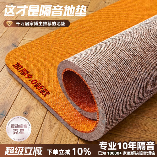 家用卧室隔音地垫楼层专业减震静音地板超强消音加厚运动降噪地毯