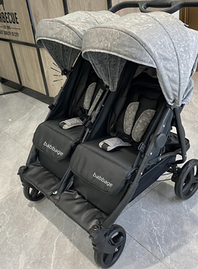 美国双胞胎婴儿车一键收车可坐可躺手推车遛娃神器二胎神器双人车