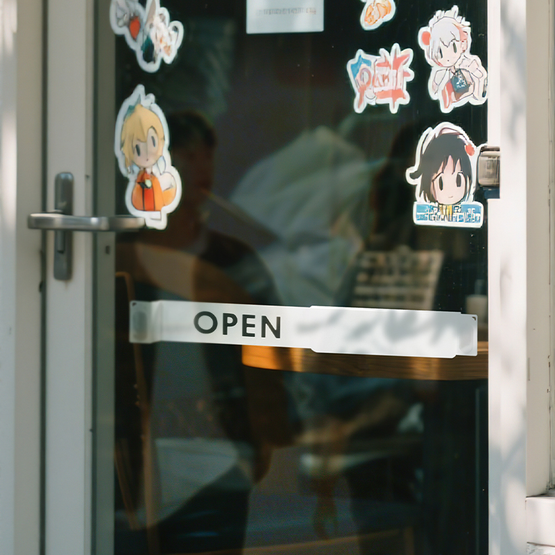 open closed挂牌门店营业提示牌 店铺门口营业中休息中告示牌定制