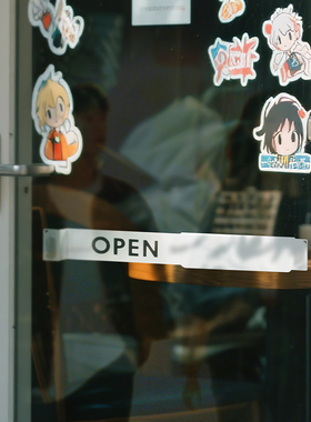 open closed挂牌门店营业提示牌 店铺门口营业中休息中告示牌定制