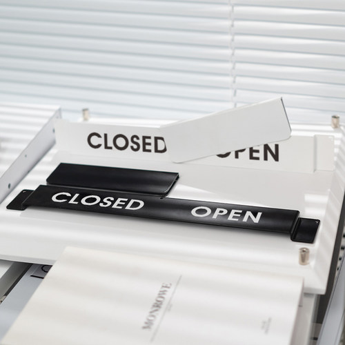 open closed挂牌门店营业提示牌 店铺门口营业中休息中告示牌定制