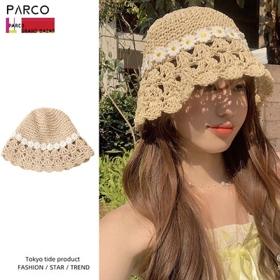 PARCO正品小香风气质草帽镂空