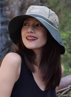 高圆圆同款轻薄大帽檐渔夫帽