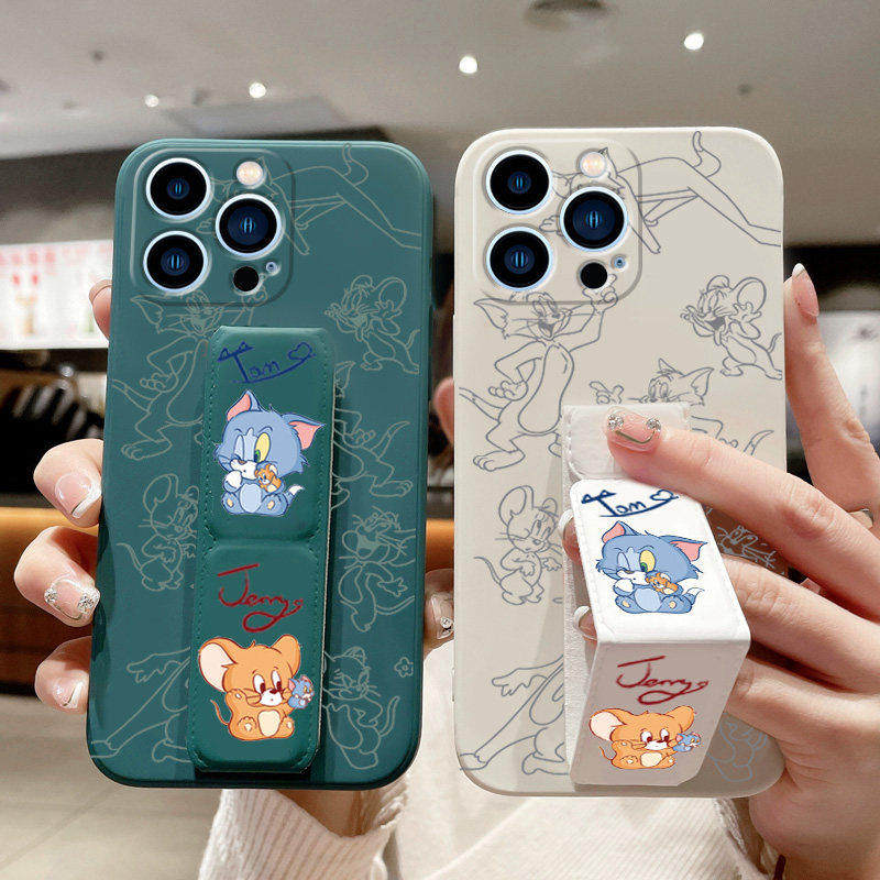 猫和老鼠适用苹果16E手机壳16ProMax卡通14Plus可爱15Pro防摔全包镜头iPhone13/12/11/XS/XR/8背贴支架保护套