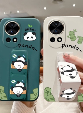 适用于华为Nova15熊猫手机壳14活力版/13Pro/12Ultra星耀版磁吸带支架nova10SE/9/8/7网红7新款超火硅胶软壳