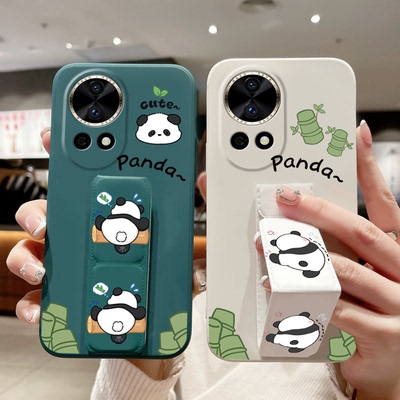 适用于华为Nova14熊猫手机壳活力版/13Pro/12Ultra星耀版磁吸带支架nova10SE/9/8/7网红7/6新款超火硅胶软壳