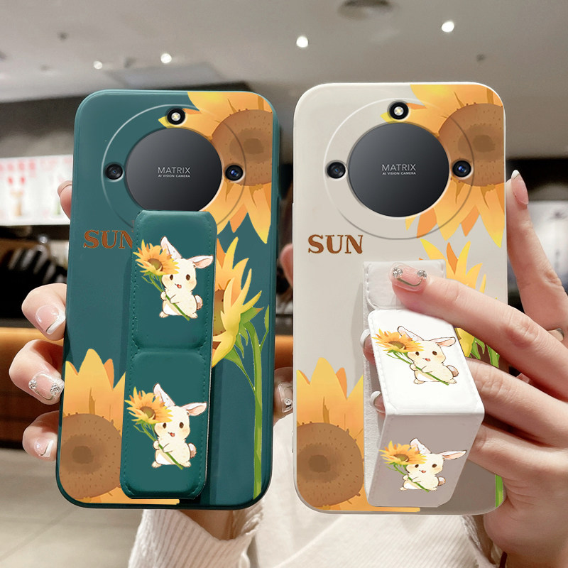 支架防摔适用于荣耀X70手机壳X60GT磁吸支架款款POWER折叠腕带honorGTPro硅胶软壳保护套荣耀X50简约小清新