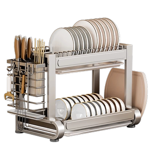 2025新款厨房置物架碗碟收纳架多功能碗盘放碗筷盒碗柜碗架沥水架