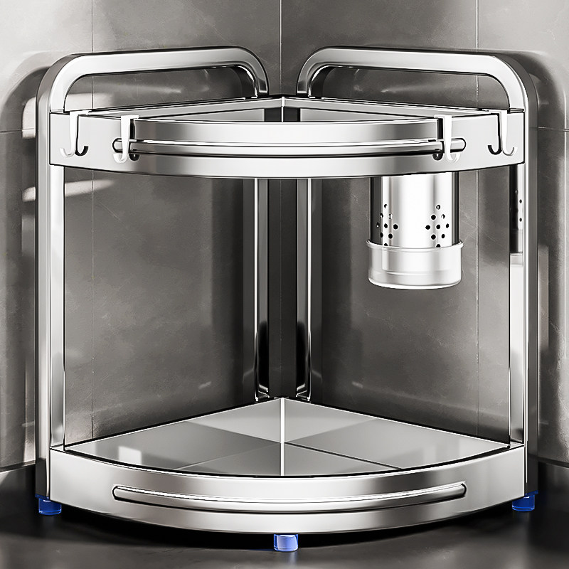 304不锈钢厨房调料置物架台面三角转角调味品多功能墙角落收纳架,厨房/烹饪用具,调料置物架,淘宝优惠券,粉丝福利购,淘宝优惠卷