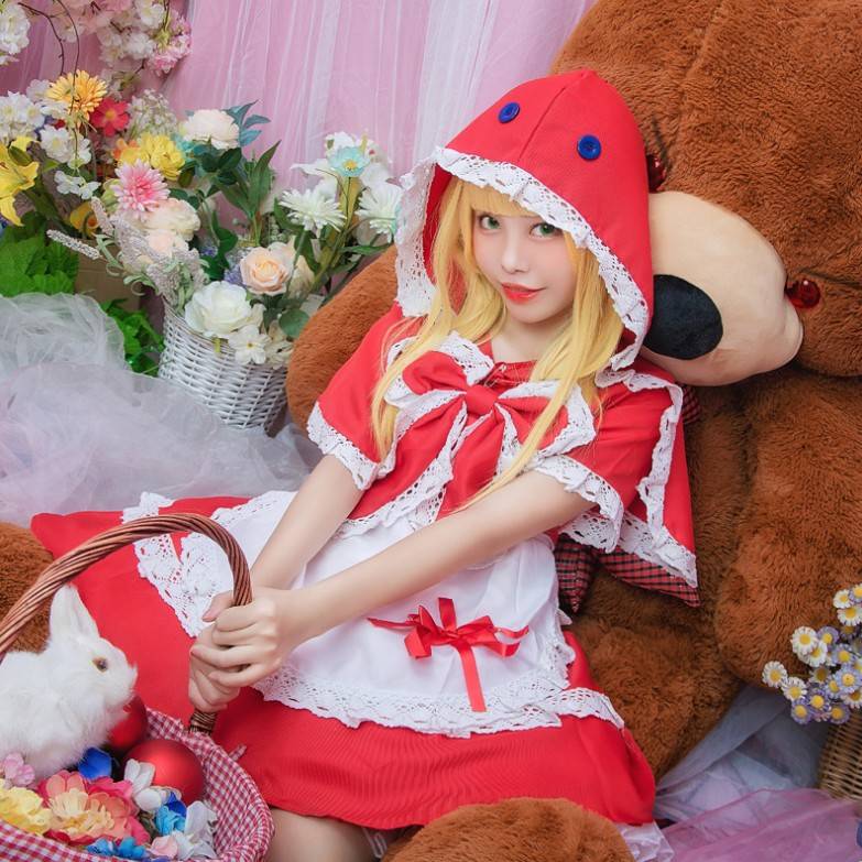 可爱英雄联盟lol cos小红帽安妮女仆装cosplay服装圣诞节女巫大码