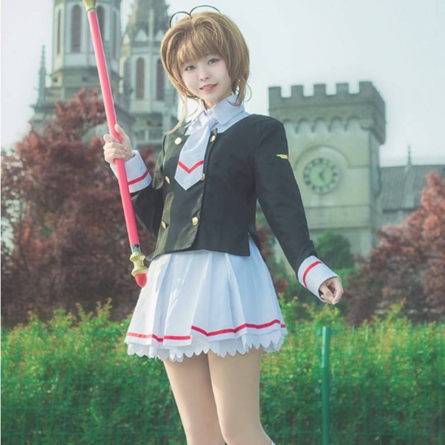 动漫制服魔卡少女樱coser魔卡百变小樱知世校服cosplay班服套装