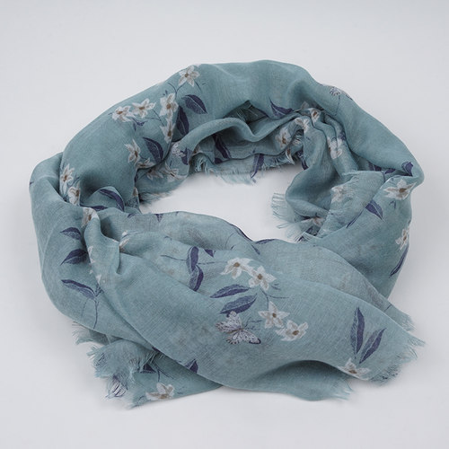 英国优雅气质风长款披肩印花丝巾