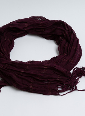 新款出口欧美 优雅气质紫色围巾女春秋 百搭棉旅游小尺寸纯色丝巾