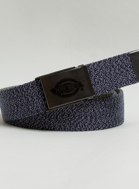 欧美潮牌 男士帆布腰带蓝色休闲编织裤带夏 时尚百搭青年学生皮带