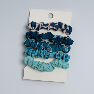 新款 百搭碎花发圈发束5件套 出口欧美优雅气质田园花朵发绳女春秋