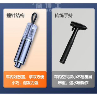 【冠军代言&PICC承保】岚博士破窗器车载应急多用撞针玻璃逃生锤