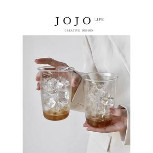 PD.Back.杯具耐高温透明玻璃简约水杯咖啡杯 反口 JOJO