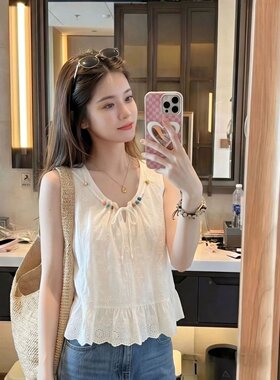 法式小众设计感无袖内搭背心女
