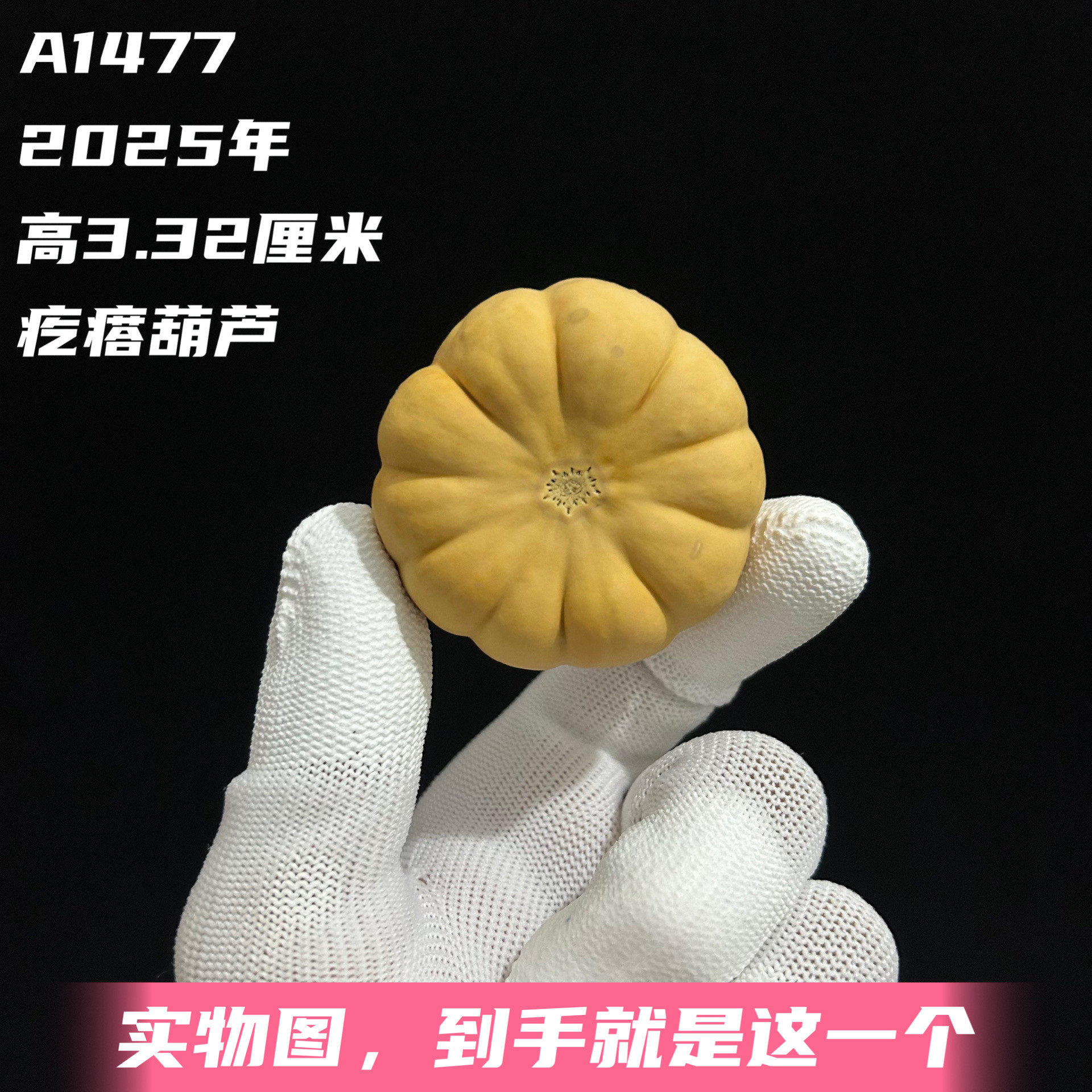 A1477高3.32厘米2025年精品手捻疙瘩葫芦
