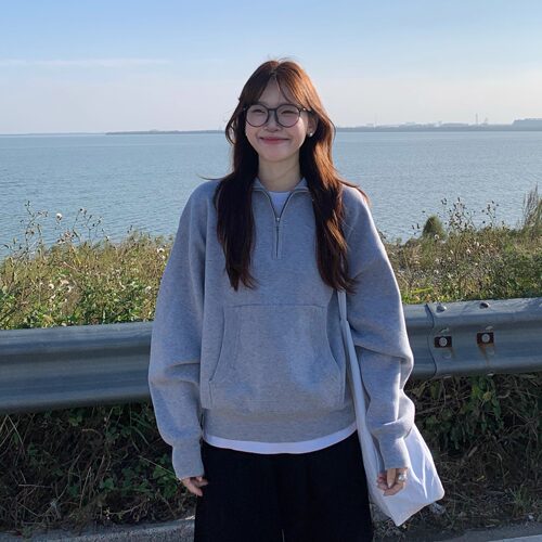 拉链立领灰色简约毛织卫衣毛衣