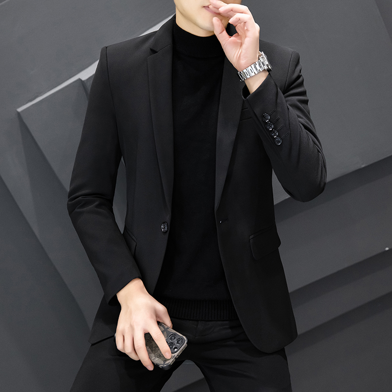 高端小西装外套男商务休闲西服