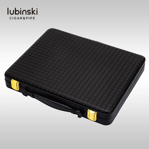 Портативный хьюмидор для сигар LUBINSKI, 10 шт., хьюмидор на поддоне из испанского кедра, легкая модная дорожная сумка