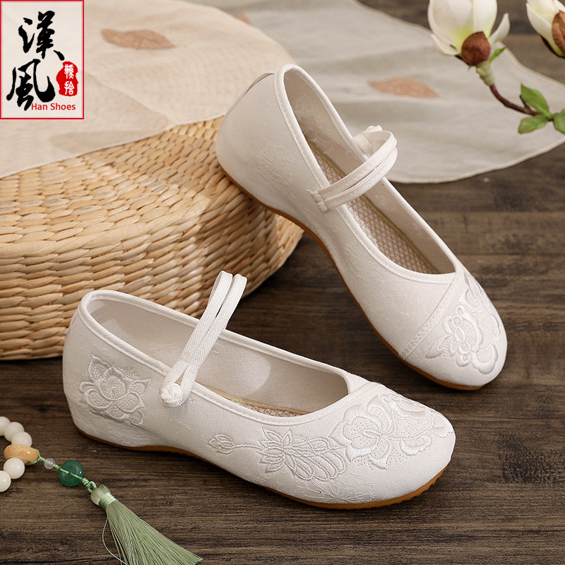 汉服鞋子女春夏老北京布鞋禅意绣花鞋低跟民族风茶艺师鞋舞蹈单鞋,女鞋,传统布鞋,淘宝优惠券,粉丝福利购,淘宝优惠卷
