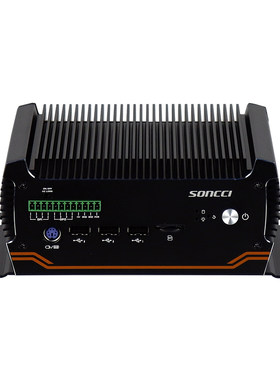 索奇soncci嵌入式无风扇工控机3865U i5-8265U三网口宽压GPIO工控