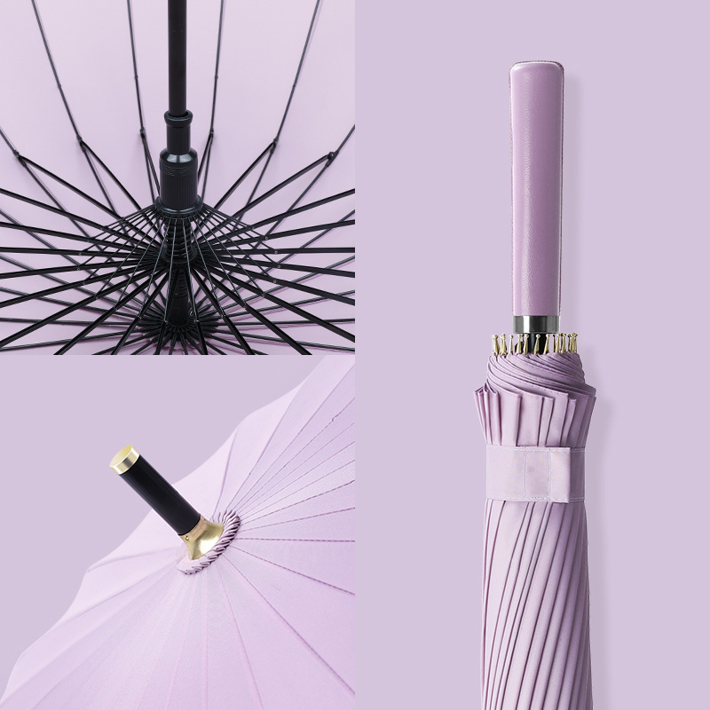 定制logo24骨自动直杆雨伞男士超大号商务长柄伞可印字抗风强