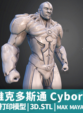 3D打印模型stl文件维克多斯通Cyborg三维立体精雕圆雕素材模型