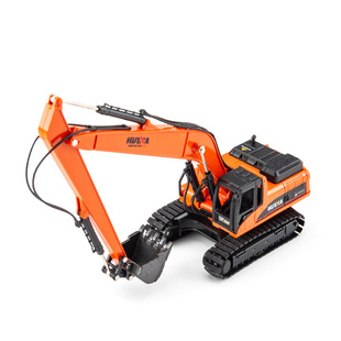 汇纳1:50合金长臂男孩仿真惯性挖掘机工程车模型玩具车合金模型