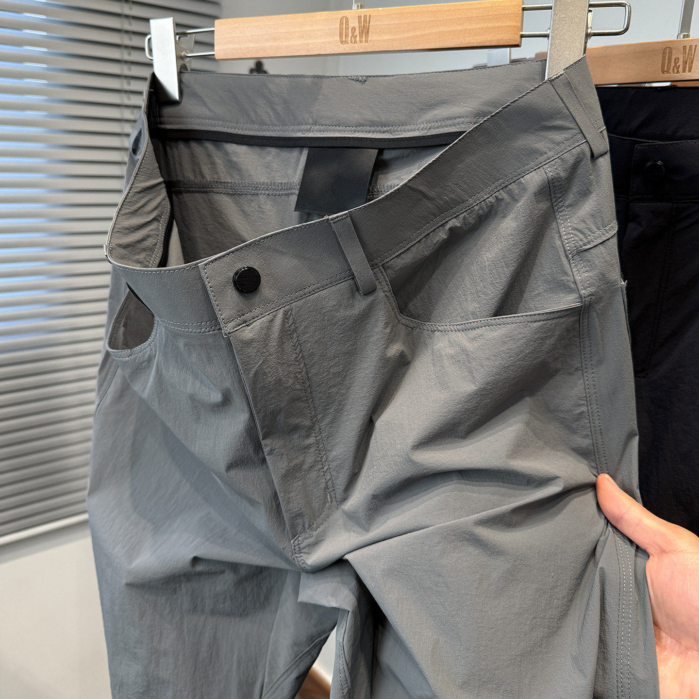 凉感冰爽丝户外运动休闲裤男夏季中年休闲直筒裤男西裤高弹力长裤