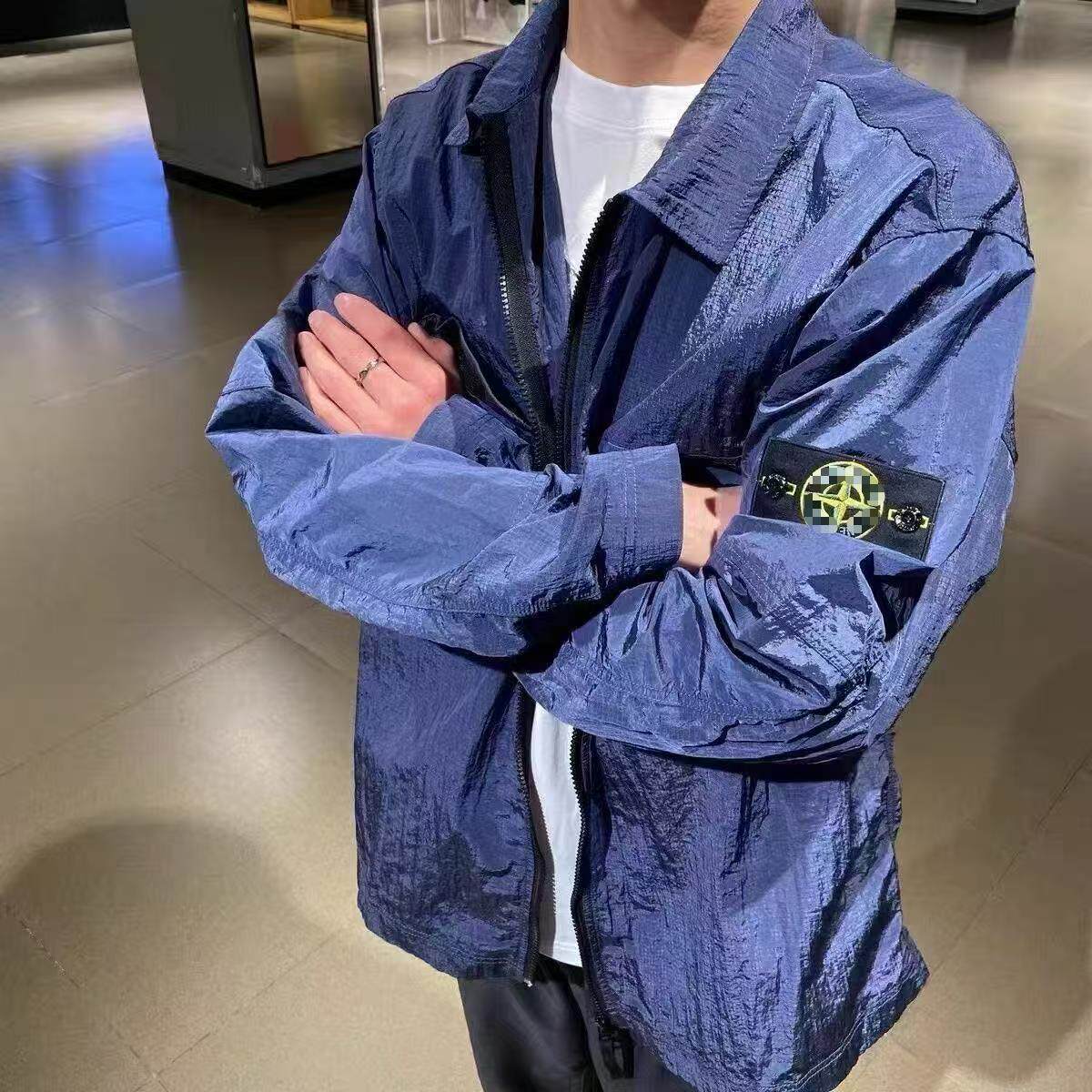 STONE ISDREY石头岛外套秋款情侣男女金属尼龙反光速干官方旗舰店