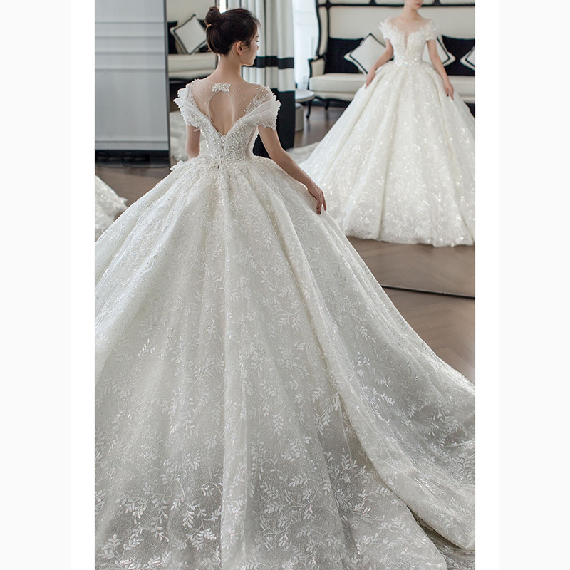  White trailer (no matching of single wedding dresses)+XXL   + $15.71 
