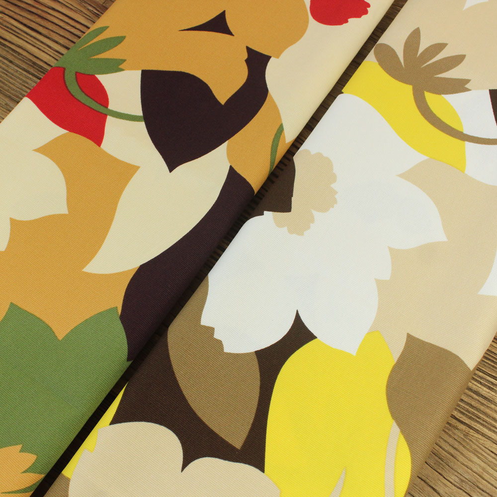 瓦娜家高端帆布活性印花花瓣纯棉沙发老粗布布料桌布窗帘面料