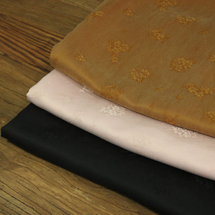 瓦娜家原创设计重磅铜氨丝布料高密暗提花连衣裙袍子裤子面料三色