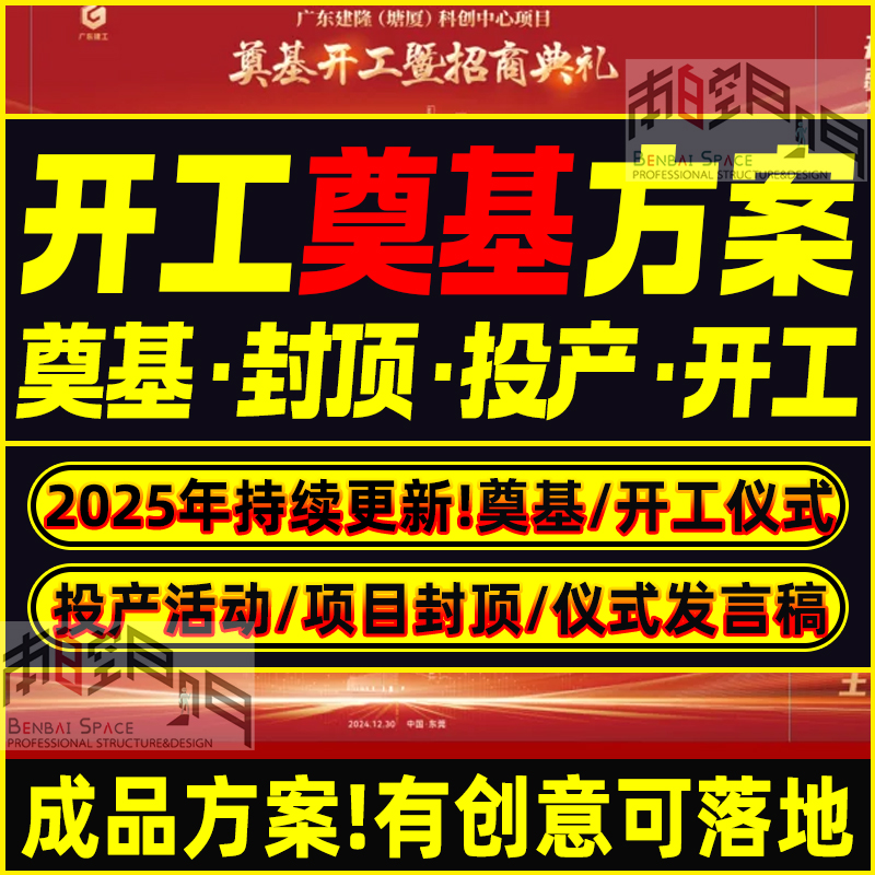 2025房地产商场开工奠基仪式活动方案动工项目投产盛典礼策划方案