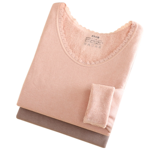 保暖内衣女毛圈发热德绒美体紧身内穿打底棉毛衫加厚秋衣秋裤套装